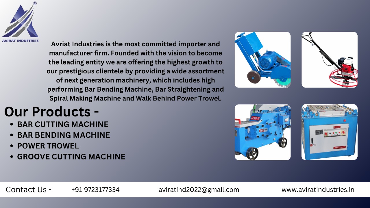 Concrete floor slot cutter for construction industry Ahmedabad